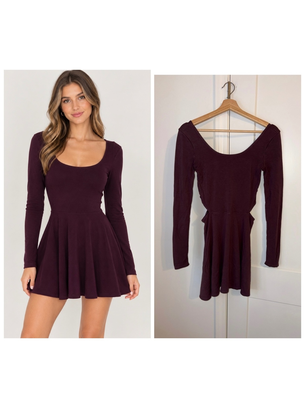 Garage Fit & Flare Mini Dress Women's M Long Sleeve  Medium